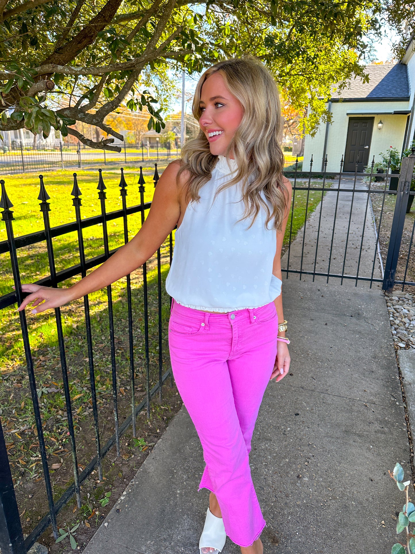 London Hearts Satin Top