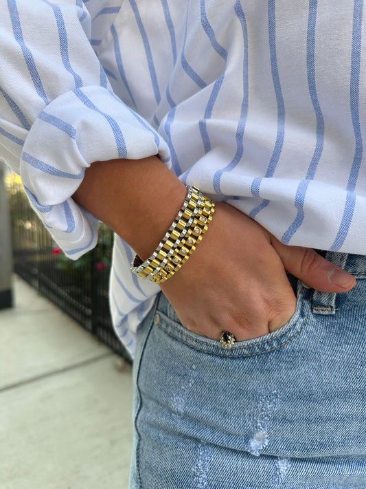 Two Toned Chain Bracelet