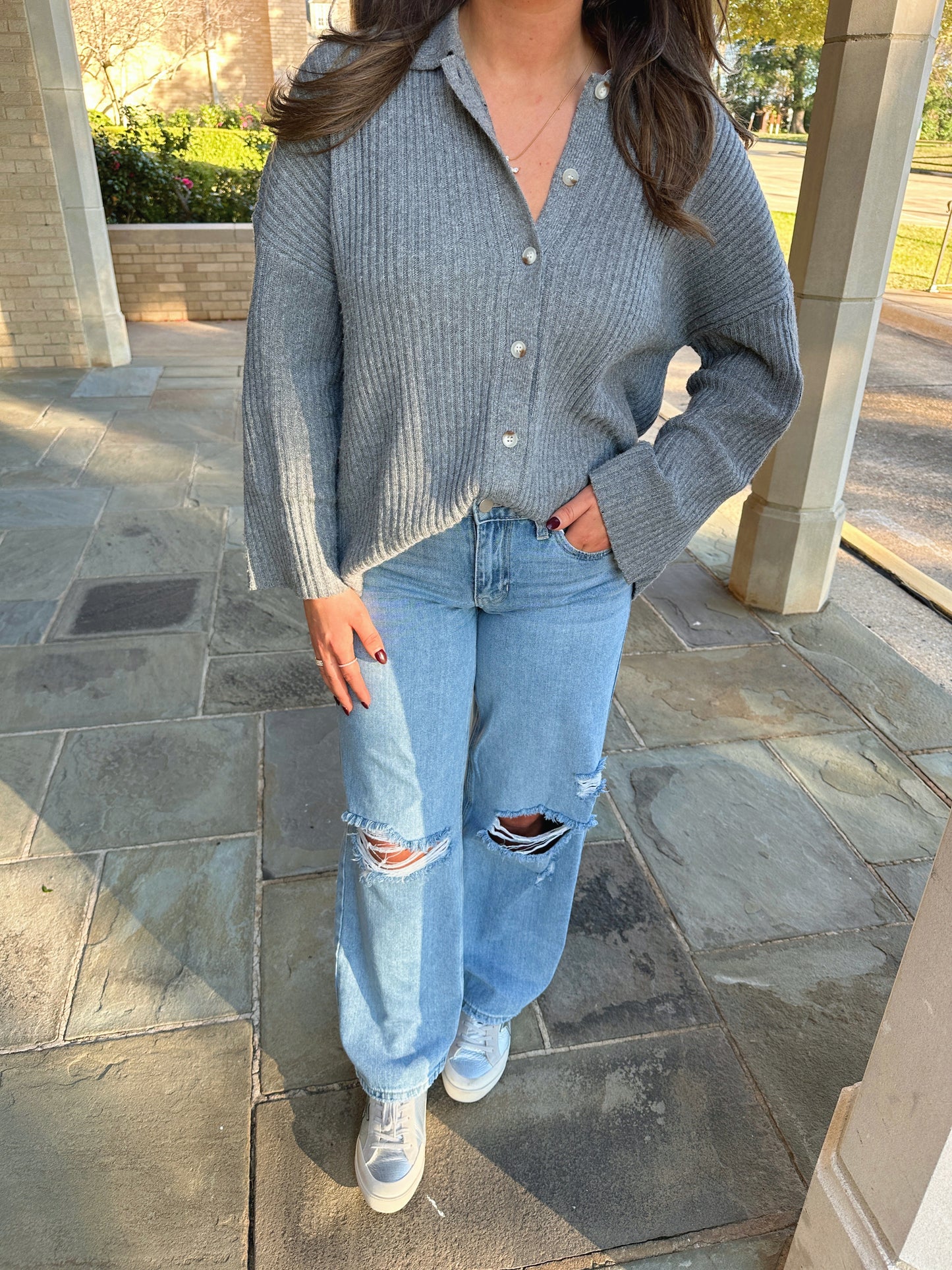 Leslie Collared Cardigan