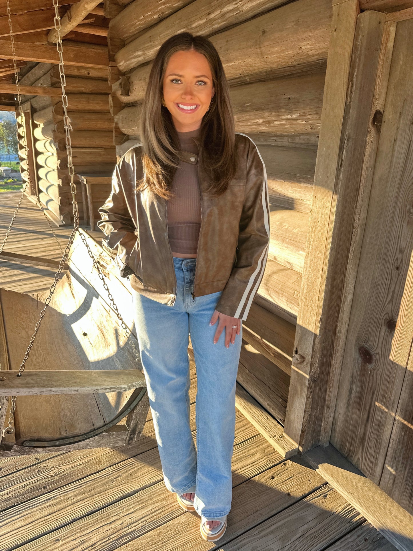 Fiona Faux Leather Jacket