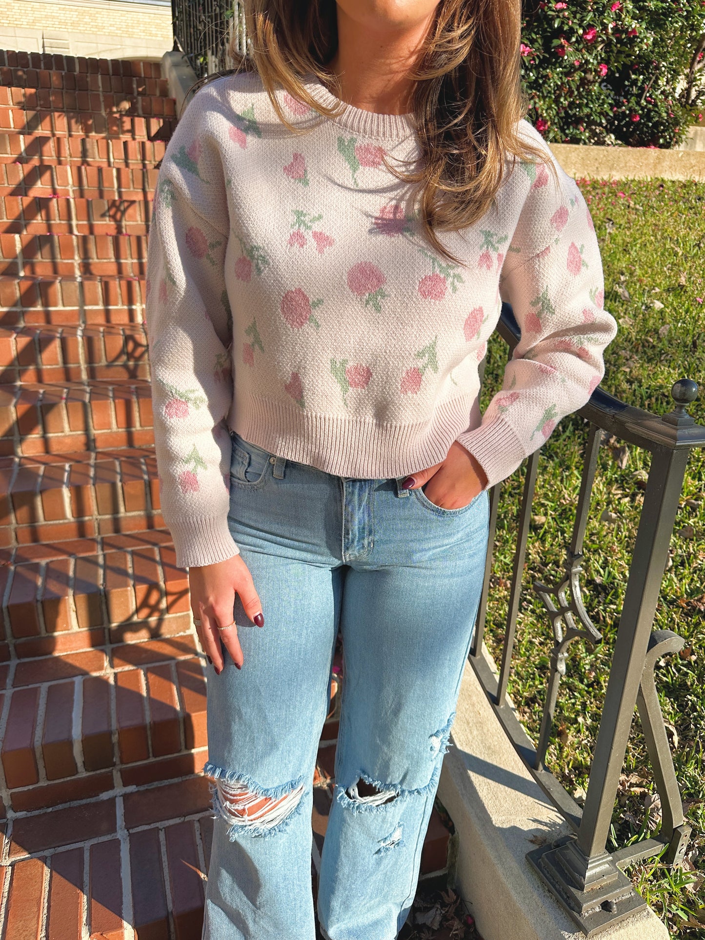 Candace Floral Sweater