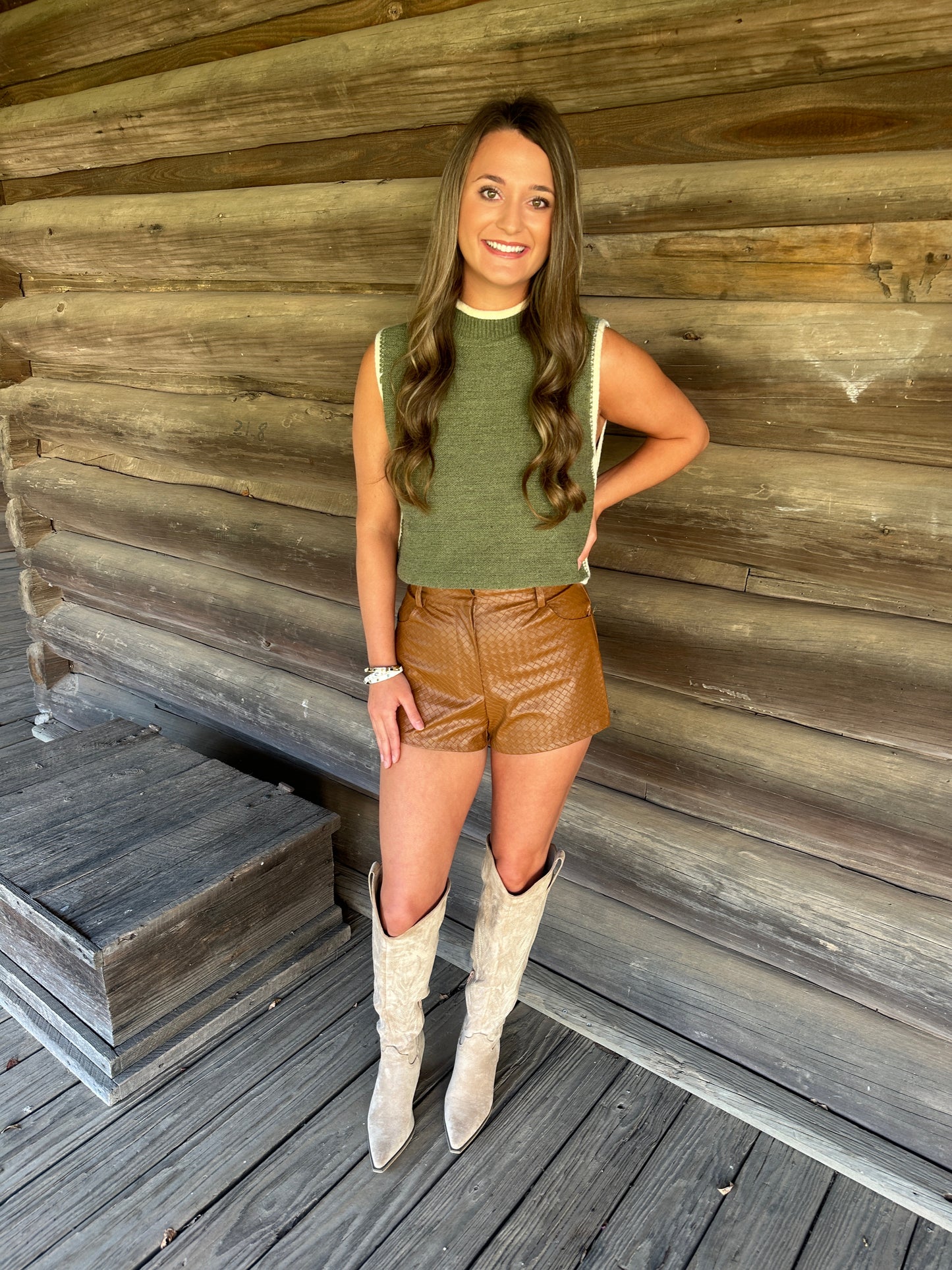 Meg Leather Shorts