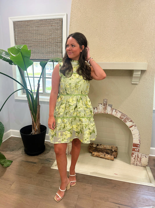 Victoria Floral Organza Dress