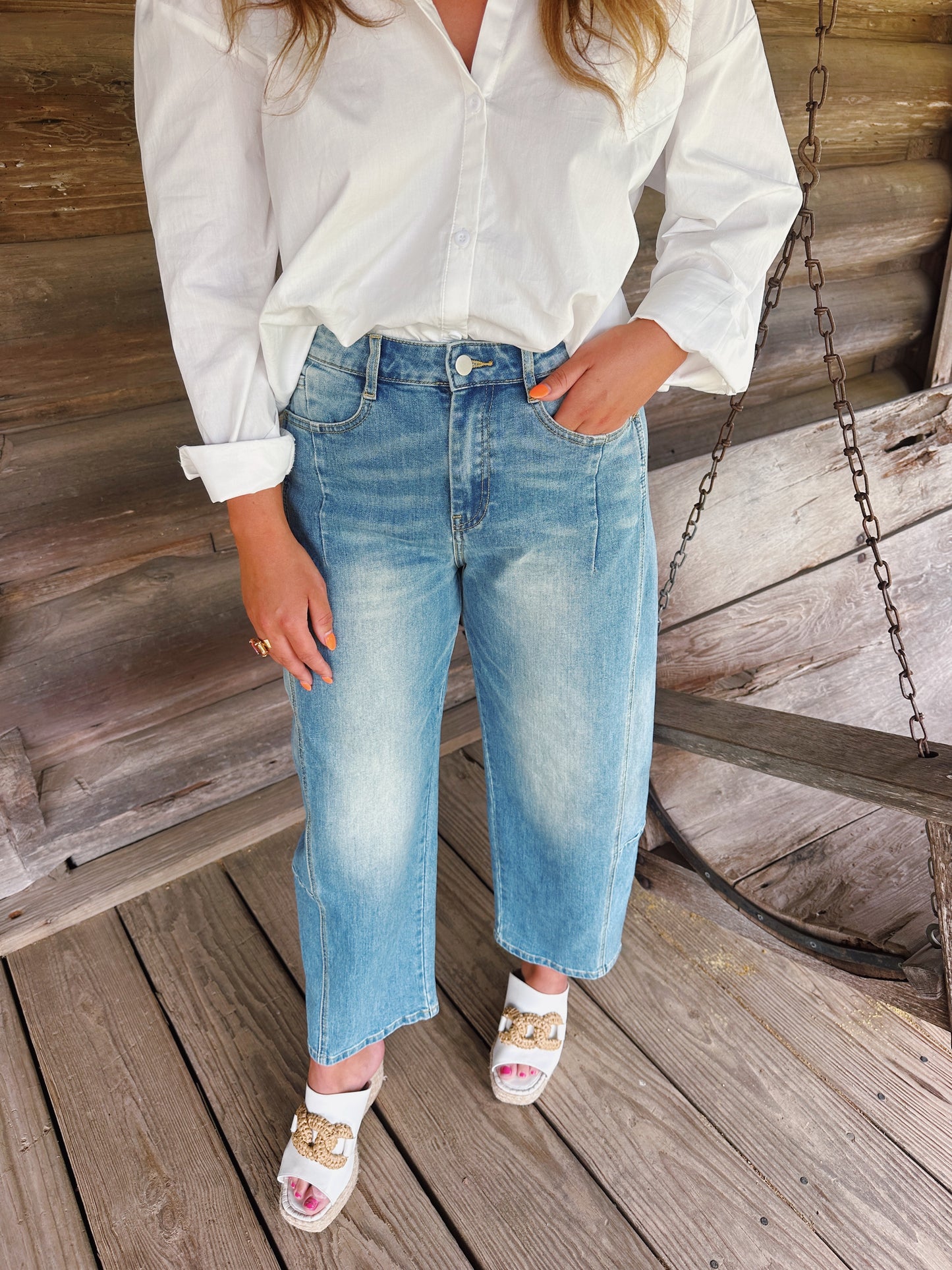 Kylie Barrel Jeans