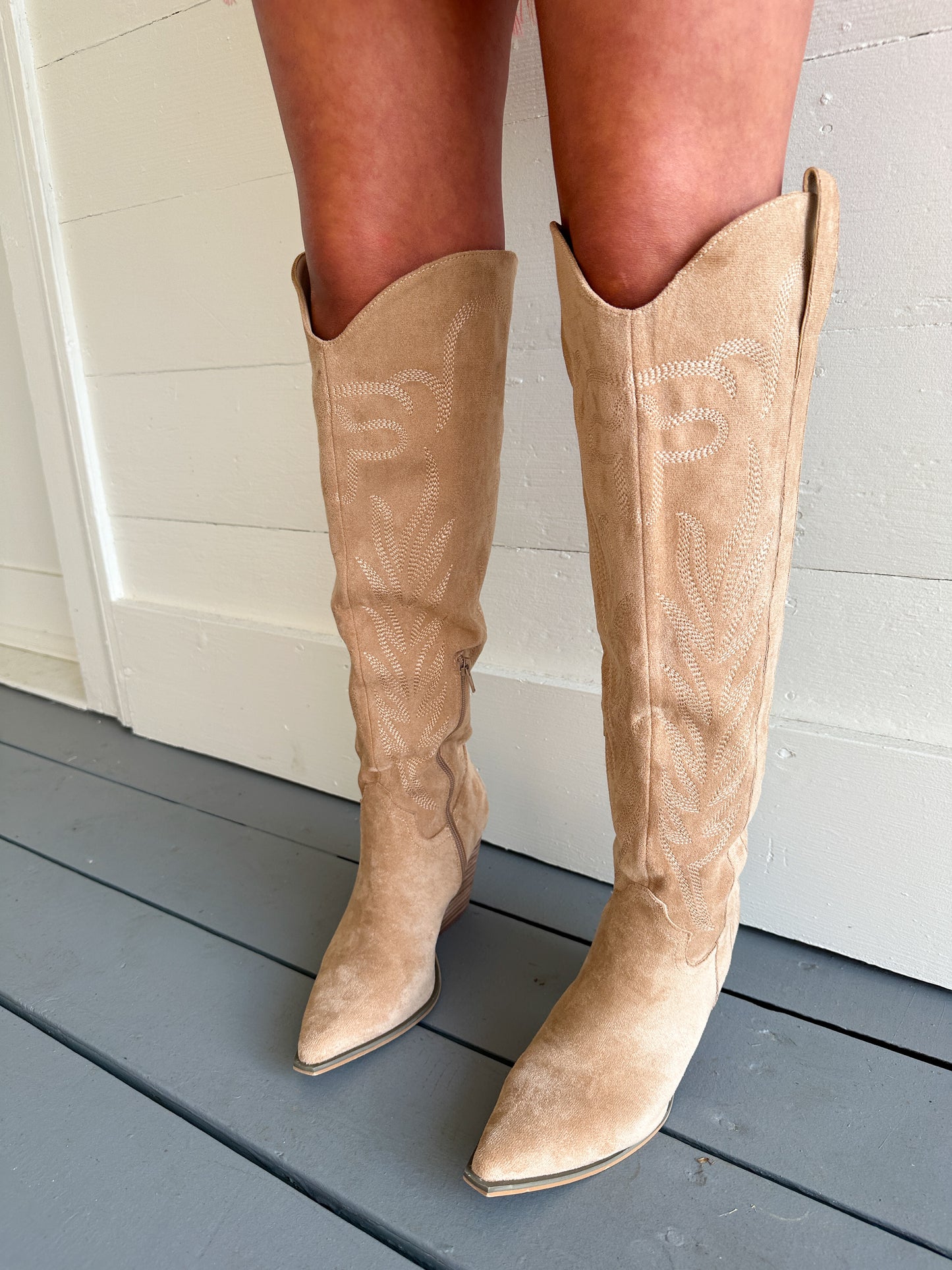 Bronco Suede Cowgirl Boot