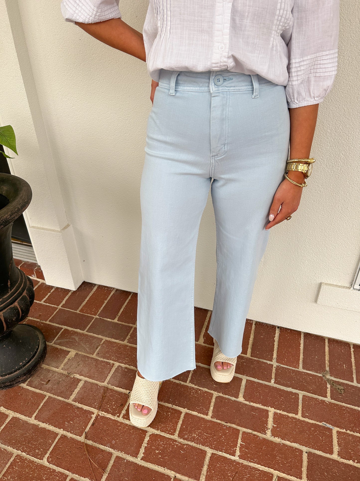 Periwinkle Wide Leg Denim