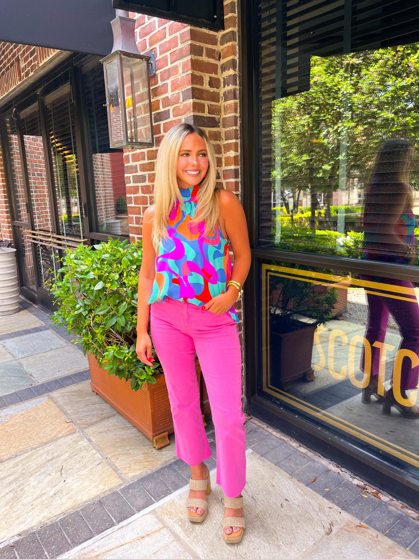 Fuchsia Kick Flare Jeans